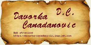 Davorka Čanadanović vizit kartica